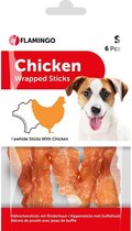Flamingo hondensnack Chick'n wrap stick 12cm-6 pcs 70g. Let op: 1 zakje met 6 stuks!