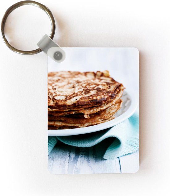Porte-clés Crêpe - Crêpes savoureuses cuites au four brun sur une plaque  blanche... | bol.com