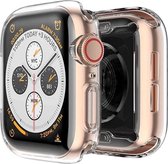 Shop4 - Case voor Apple Watch SE bandje 40mm - Voor Apple Watch SE 2022 Bandje - Siliconen Transparant
