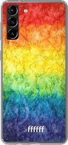 6F hoesje - geschikt voor Samsung Galaxy S21 -  Transparant TPU Case - Rainbow Veins #ffffff