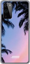 6F hoesje - geschikt voor OnePlus 9 Pro -  Transparant TPU Case - Sunset Palms #ffffff