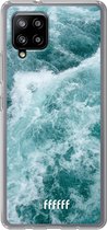 6F hoesje - geschikt voor Samsung Galaxy A42 -  Transparant TPU Case - Whitecap Waves #ffffff