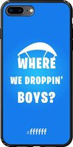 6F hoesje - geschikt voor iPhone 7 Plus - TPU Case - Battle Royale - Where We Droppin' Boys #ffffff