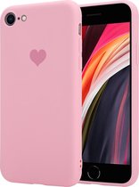 ShieldCase LOVE Silicone case geschikt voor Apple iPhone SE 2020 / SE 2022 - roze