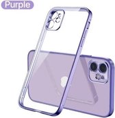 ShieldCase geschikt voor Apple iPhone 11 vierkante metallic case - paars