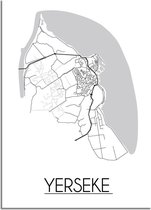 Yerseke Plattegrond poster B2 (50x70cm) - DesignClaud