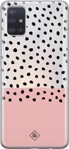 Casimoda® hoesje - Geschikt voor Samsung A51 - Pink Spots - Backcover - Siliconen/TPU - Roze