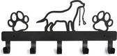 Honden riem kapstok - Metalen kapstok - Honden - Kapstok - Riem - Halsband – Sleutels - Metaal - Hond - Pootjes