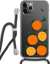 Case Company® - Hoesje met koord geschikt voor iPhone 11 Pro hoesje met Koord - Will you be my clementine - Telefoonhoesje met Zwart Koord - Extra Bescherming aan alle Kanten en Over de Schermrand