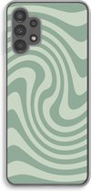 Case Company® - Hoesje geschikt voor Samsung Galaxy A13 4G hoesje - Swirl Groen - Soft Cover Telefoonhoesje - Bescherming aan alle Kanten en Schermrand