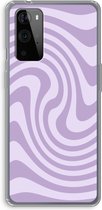 Case Company® - Hoesje geschikt voor OnePlus 9 Pro hoesje - Swirl Paars - Soft Cover Telefoonhoesje - Bescherming aan alle Kanten en Schermrand