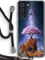 Case Company® - Hoesje met koord geschikt voor Samsung Galaxy S21 FE hoesje met Koord - Ambition - Telefoonhoesje met Zwart Koord - Bescherming aan alle Kanten en Over de Schermrand