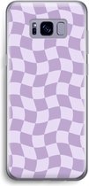 Case Company® - Hoesje geschikt voor Samsung Galaxy S8 hoesje - Grid Paars - Soft Cover Telefoonhoesje - Bescherming aan alle Kanten en Schermrand