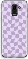 Case Company® - Coque Samsung Galaxy J6 (2018) - Grille Violet - Coque souple pour téléphone - Protection tous côtés et bord d'écran