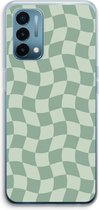 Case Company® - Hoesje geschikt voor OnePlus Nord N200 5G hoesje - Grid Groen - Soft Cover Telefoonhoesje - Bescherming aan alle Kanten en Schermrand