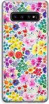 Case Company® - Hoesje geschikt voor Samsung Galaxy S10 Plus hoesje - Little Flowers - Soft Cover Telefoonhoesje - Bescherming aan alle Kanten en Schermrand