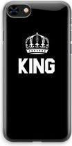 Case Company® - Hoesje geschikt voor iPhone 8 hoesje - King zwart - Soft Cover Telefoonhoesje - Bescherming aan alle Kanten en Schermrand