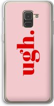 Case Company® - Hoesje geschikt voor Samsung Galaxy A8 (2018) hoesje - Ugh - Soft Cover Telefoonhoesje - Bescherming aan alle Kanten en Schermrand