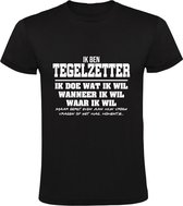 Tegelzetter Heren t-shirt | verjaardagkado | verjaardag kado | grappig | jarig | cadeau | Zwart