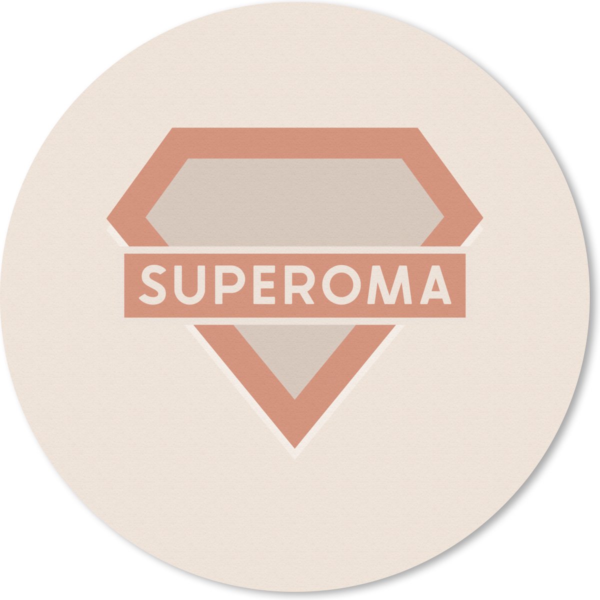 Muismat rond 20x20 cm - Mousepad Superoma - Oma - Spreuken - Quotes - Ronde muismatten