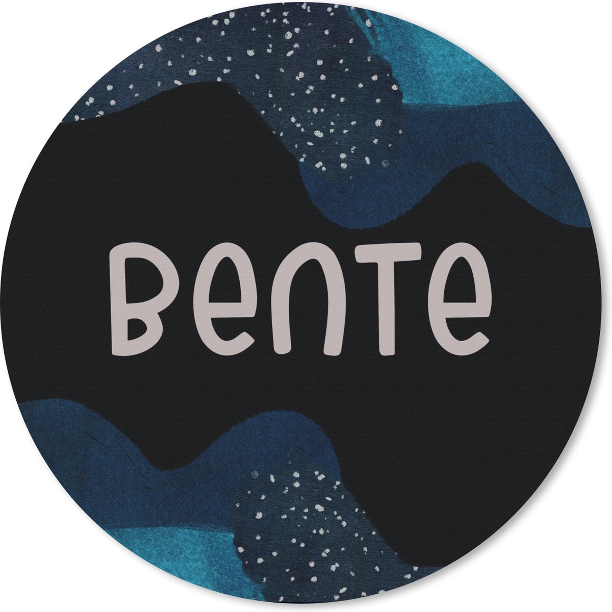 Muismat rond 50x50 cm - Mousepad Bente - Pastel - Meisje - Ronde muismatten