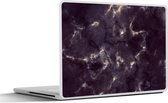 Laptop sticker - 10.1 inch - Goud - Edelstenen - Agaat steen - Geode - 25x18cm - Laptopstickers - Laptop skin - Cover