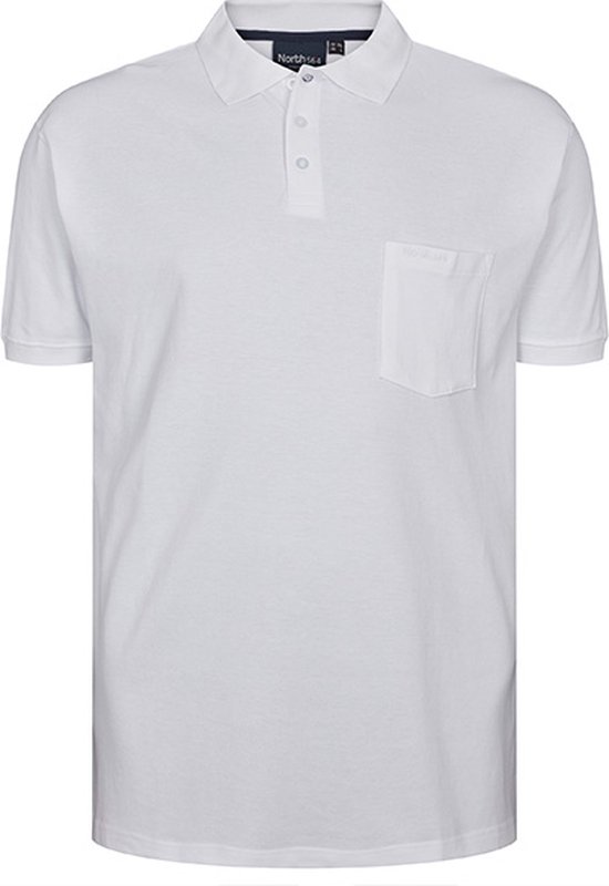 North 56°4 Polos | Blanc | 7XL | 2-Pack | 3 Boutons