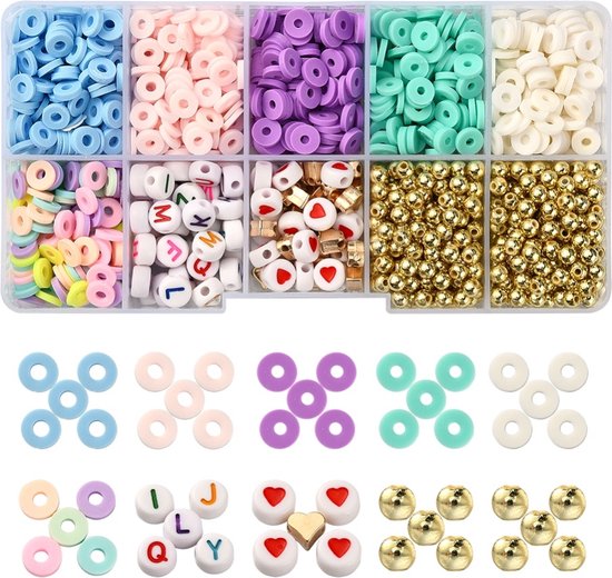 SUNNYCLUE 1 Doos 1000 STKS 6mm Grijze Heishi Kralen
