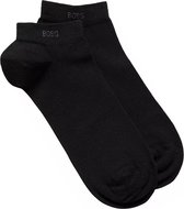 BOSS enkelsokken (2-pack) - heren sneaker sokken katoen - zwart - Maat: 47-50