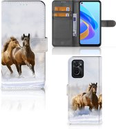 GSM Hoesje OPPO A76 | A96 Wallet Book Case Paarden