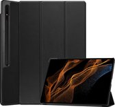 Mobigear Tablethoes geschikt voor Samsung Galaxy Tab S8 Ultra Hoes | Mobigear Tri-Fold Bookcase - Zwart