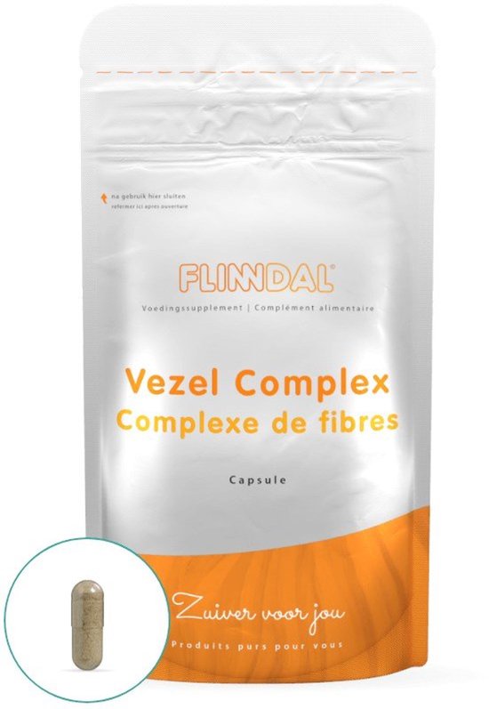 Flinndal Vezel Complex Capsule - Voor Darmen en Stoelgang - 90 Capsules