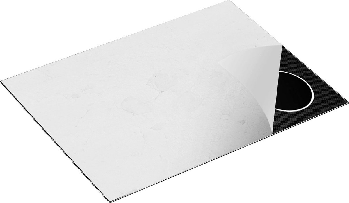 Chefcare Inductie Beschermer Witte Muur - Beton - 70x52 cm - Afdekplaat Inductie - Kookplaat Beschermer - Inductie Mat