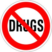 Drugs verboden sticker 100 mm