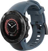 Siliconen Smartwatch bandje - Geschikt voor Suunto 5 siliconen bandje - grijsblauw - Strap-it Horlogeband / Polsband / Armband