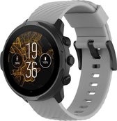 Siliconen Smartwatch bandje - Geschikt voor Suunto 7 siliconen bandje - grijs - Strap-it Horlogeband / Polsband / Armband