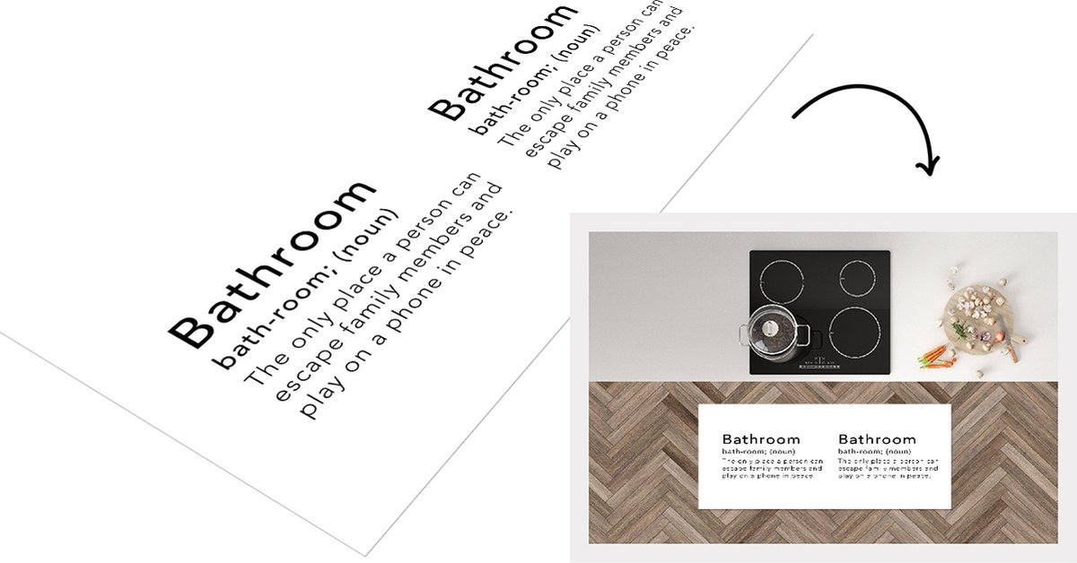 KitchenYeah Keukenloper - Loper keuken - Spreuken - Quotes - The only place a person can escape family members - Bathroom - Badkamer - 120x50 cm - Keukenloper vinyl Multicolor