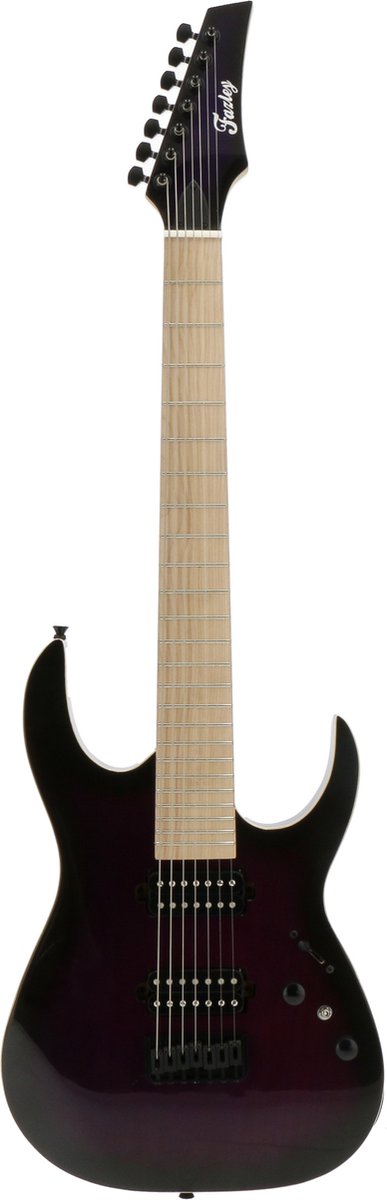 Fazley Modern Series F7S Transparent Purple 7-snarige elektrische gitaar