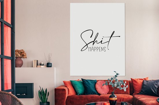 Tableau sur toile Proverbes - Citations - Ça arrive - 120x160 cm - Décoration murale XXL