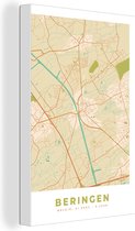 Tableau Toile City Map - Plan d'étage - Carte - België - Beringen - 120x180  cm -... | bol.com