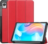 Case2go - Tablet Hoes geschikt voor Realme Pad Mini - 8.7 inch - Tri-Fold Book Case - Auto Wake functie - Rood