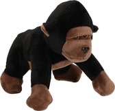 Pluche knuffel dieren gorilla aap van 16 cm - Speelgoed apen knuffels - Cadeau voor jongens/meisjes