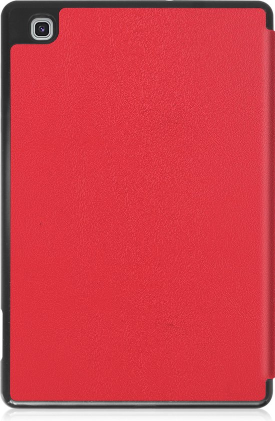 Coque pour Samsung Galaxy Tab S6 Lite (2022) - 10,4 pouces - Étui livre à trois volets avec porte-stylet - Rouge