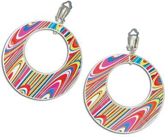Boucles d'oreilles disco colorées des années 60 | bol.com