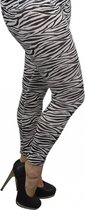 Zebra legging voor dames 36/38