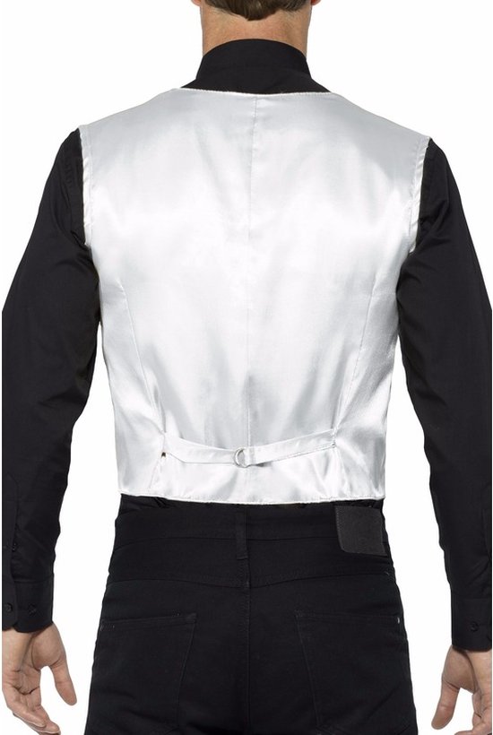 Gilet homme argenté à paillettes 56-58 (XL)