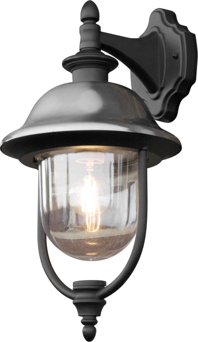 Appartement Vertrouwen Storen Konstsmide 7240 - Wandlamp - Parma wandlamp neerwaarts 43cm 230V E27 -  matzwart/RVS | bol.com