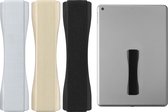 kwmobile 3x tablet vinger houder - Elastische tablet griphouder - Universeel - Met zelfklevende band - In zwart / goud / zilver