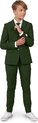 OppoSuits TEEN BOYS Glorious Green - Costume Ado - Couleur Unie Décontractée - Vert Foncé - Taille EU 170/176