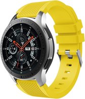 Siliconen bandje - geschikt voor Huawei Watch GT / GT Runner / GT2 46 mm / GT 2E / GT 3 46 mm / GT 3 Pro 46 mm / GT 4 46 mm / Watch 3 / Watch 3 Pro / Watch 4 / Watch 4 Pro - geel